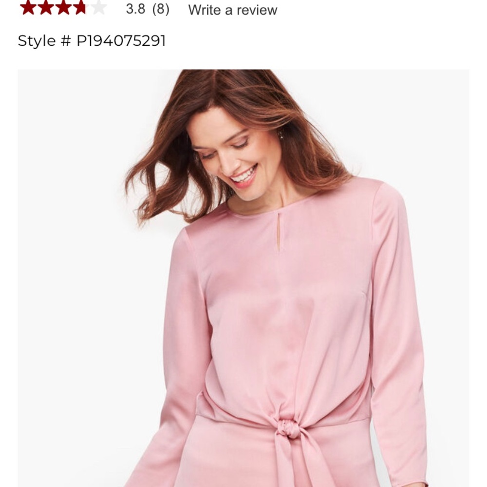 Talbots pink blouse